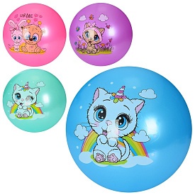 М'яч дитячий MS 3510 9 дюймів, малюнок, 60 г., 4 кольори, 3 види (тварини) - 1 - smarttoys.com.ua