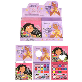 Косметика IG3691 тіні, палетка (17 кольорів), дзеркало, пензлик, 24 шт.(2 види)в диспл.,31,5-15-15см - 1 - smarttoys.com.ua