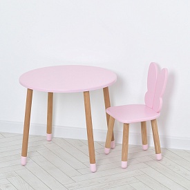 Столик 05-025R-ROUND зі стільчиком, рожевий - 1 - smarttoys.com.ua