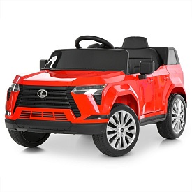 Джип M 6301EBLR-3 радіок, 2,4G, 2*35W,1*12V7-9AH, муз, світло, шкір.сидіння, BT, USB, EVA, червоний - 1 - smarttoys.com.ua