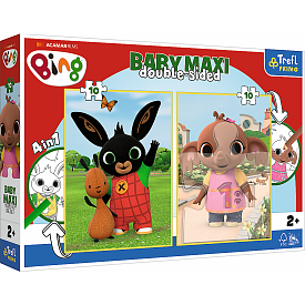 Пазли + розмальовка - (10 + 10 елм.BABY MAXI) - "Кролик" / Друзі з дитинства /Trefl - 1 - smarttoys.com.ua