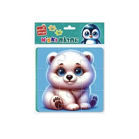 Гра розвиваюча Vladi Toys м'які пазли " Ведмедик та пінгвеня" VT1102-38 - 1 - smarttoys.com.ua