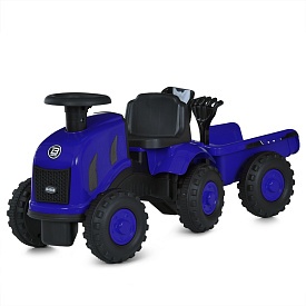 Каталка-толокар M 6154-4 трактор з причепом, синій. - 1 - smarttoys.com.ua