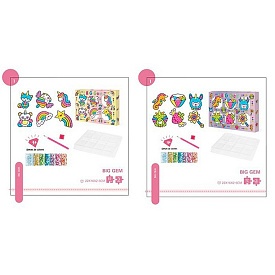 Набір для творчості F3002A-B алмазна мозаїка, наліпки, стрази, 2 види, кор., 22-16-2,5 см. - 1 - smarttoys.com.ua