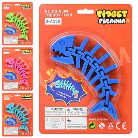 Гра HB-GJ04 антистрес, піранья, скелет, 16см, 4 кольори.,15-21-2см - 1 - smarttoys.com.ua