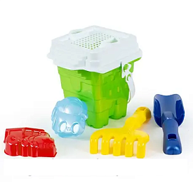Набір дитячий "Відро №8, лопатка, граблі,сито, пасочки» арт. 1269 Бамсик - 1 - smarttoys.com.ua