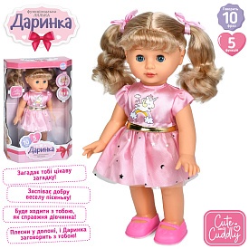 Лялька M 6198 I UA Даринка, пісня, загадка,ходить,реагує на звук,муз.(укр.),бат.,кор.,24,5-35,5-11см - 1 - smarttoys.com.ua