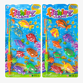 Риболовля 329 A 70 (96/2) 2 види, магнітна, 8 рибок, 1 вудка, на листі - 1 - smarttoys.com.ua