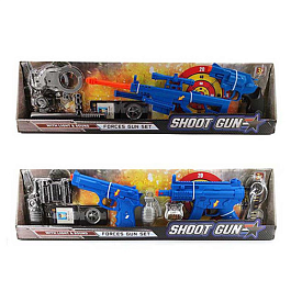 Набір зі зброєю 696-7-697-2 автомат, пістолет, годинник, наручники, рація, 2 види, кор., 70-19-5 см. - 1 - smarttoys.com.ua