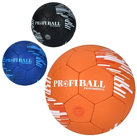 М'яч футбольний 2500-307 розмір 5,  ПУ1, ручна робота, 32 панелі, 410-430г, 3 кольори, в пакеті - 1 - smarttoys.com.ua