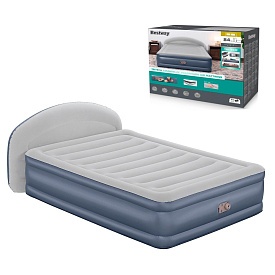 Велюр ліжко BW 671BD, підголів'я, вбудований насос, 220V, до 300кг 229-152-84см, - 1 - smarttoys.com.ua