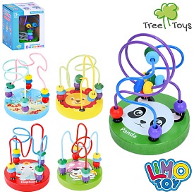 Дерев'яна іграшка лабiринт MD 0810 на дроті,слово на англ,мікс видів,1ящик - 1 вид,кор.,9,5-13-9,5см - 1 - smarttoys.com.ua