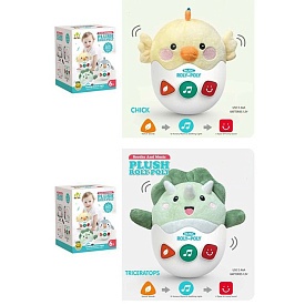 Неваляшка SL88035-SL88037 підвіска,звуки природи,плюш+пластик,2види,муз.,світло,бат.,кор.,12,5-16-12 - 1 - smarttoys.com.ua