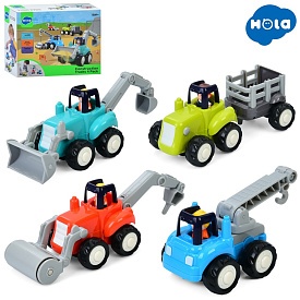 Машинка HA7906 інерц., набір 4шт., будтехніка, від 9 см., рухливі деталі, кор., 21-16,5-8,5 см. - 1 - smarttoys.com.ua