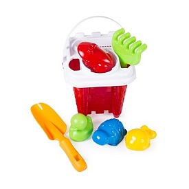 Набір дитячий "Відро №5 + лопата, граблі, водні мешканці " 1265  - 1 - smarttoys.com.ua
