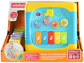 Гра 0741 NL  WinFun музичний кубик, звуки тварин, сортер, світло, бат., кор. - 1 - smarttoys.com.ua