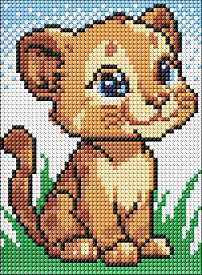 Набір з алмазною мозаїкою без підрамника для дітей "Маленький лев" 15х20см - 1 - smarttoys.com.ua