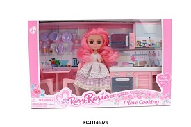 Лялька RR017 шарнірна, кухня, посуд, продукти, кор., 33,5-21-6,5 см. - 1 - smarttoys.com.ua
