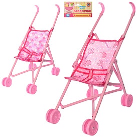 Візок 0881 для ляльки, прогулянкова, тростина,пластик, 24-49-в51см, 2 види, кул., - 1 - smarttoys.com.ua