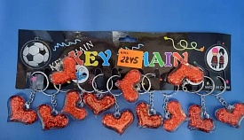 22-45 брелок серце з глітером велике * 100 * 12 - 1 - smarttoys.com.ua