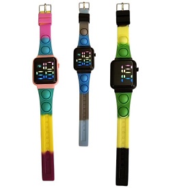 Годинник дитячий EW-230024 наручні,електронні,браслет Pop it,силікон,бат.(табл.),лист/кул.,6-17-2 см - 1 - smarttoys.com.ua