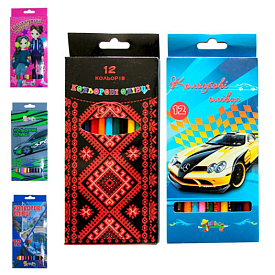 Олівці кольорові, 12 кольорів, "НеЗнайка" - 1 - smarttoys.com.ua
