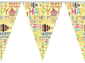 Гірлянди паперові "Happy Birthday" - 1 - smarttoys.com.ua