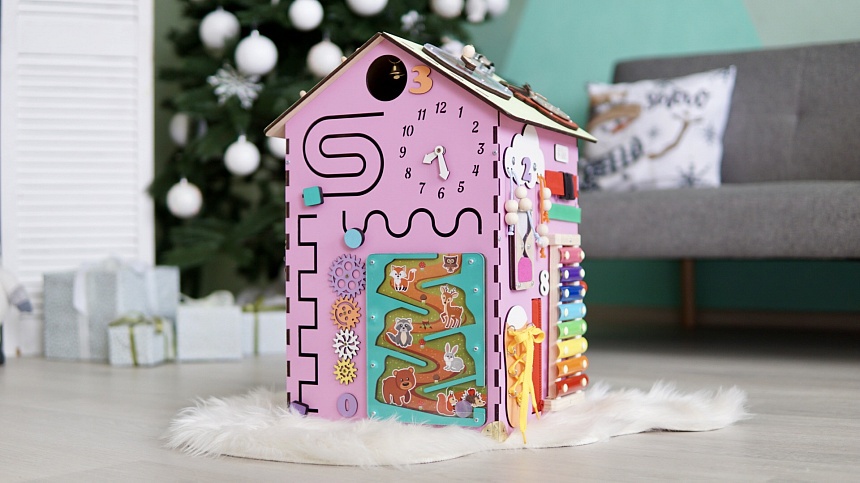 Бізібудинок  55х30х30 см рожевий - 11 - smarttoys.com.ua