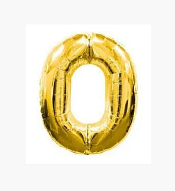 Кульки цифри: золото, цифра 0, 75см - 1 - smarttoys.com.ua