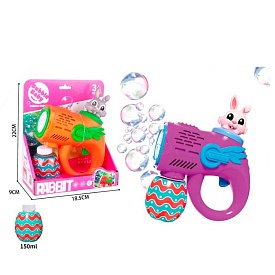 Мильні бульбашки BE-013 пістолет(кролик)запаска2 кольори,бат,кор.19-22,5-9см - 1 - smarttoys.com.ua