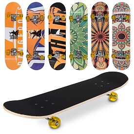 Скейт MS 0321-5 (наждак), алюм.підвіска, кол.ПУ, 7 шарів, 608Z, розібр., 6 видів, кул., 79,5-19,5 см - 1 - smarttoys.com.ua