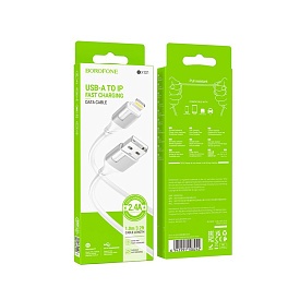 Кабель USB Borofone BX101 Creator Lightning 2.4A (Бiлий) - 1 - smarttoys.com.ua