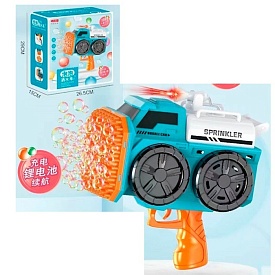 Мильні бульбашки KB1295 пістолет-машина, акум., USB, запаска 2шт., світло, кор., 26,5-29-15 см. - 1 - smarttoys.com.ua