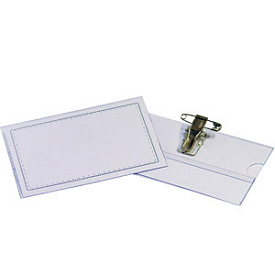 Бейдж горизонтальний, 90х55 мм, з шпилькою і затискачем, Sakura - 1 - smarttoys.com.ua