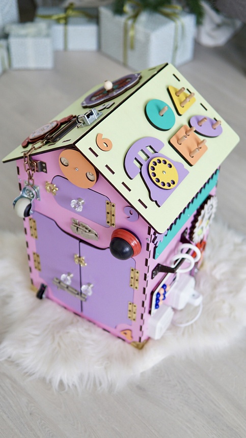 Бізібудинок  55х30х30 см рожевий - 12 - smarttoys.com.ua