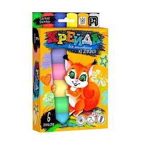 "Крейда для малювання на асфальті" велика 6 шт укр (20)  - 1 - smarttoys.com.ua