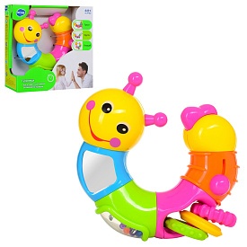 Гра 9182 гусінь, підвісні деталі, брязкальце, тріскачка, дзеркало, кор., 18-18-6 см. - 1 - smarttoys.com.ua