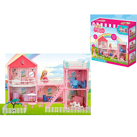 Будиночок VC6022 2 поверхи, меблі, лялька 2 шт., кор., 35-32,5-10,5 см. - 1 - smarttoys.com.ua