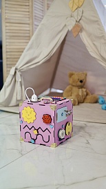 Бізікуб 23х23х23 см рожевий - 8 - smarttoys.com.ua