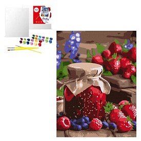 Набір для розпису по номерах "Малинове варення" 30х40cm - 1 - smarttoys.com.ua