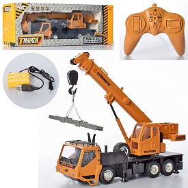 Будтехніка 3822 радіокер., акум., кран, рухливий кран, USB, муз., світло, кор., 46-16,5-12 см. - 1 - smarttoys.com.ua