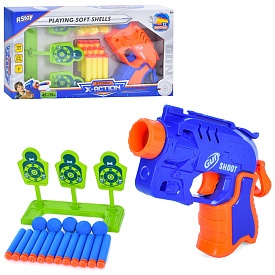 Набір з мішенню 6232-33 пістолет,мішень,кулі кульки 5шт.,м'які кулі присоски 12шт.,2 види,кор.,38,5- - 1 - smarttoys.com.ua