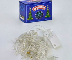 Гірлянда-штора світлодіодна С 31312 (100) 100 лампочок, провід 3 метра, довжина гілок 45 см, мультиколор - 1 - smarttoys.com.ua