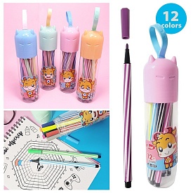 Фломастери, 12 кол., JD-051-12, в пласт. стакані, 76-5, Імп - 1 - smarttoys.com.ua