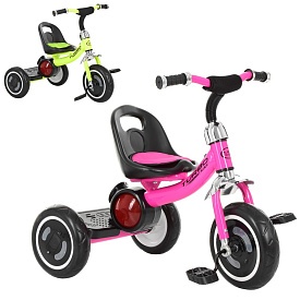 Велосипед M 3650-M-2 три кол.EVA, зад.підніжка, накладка на сидіння, 2 кольори (малинов., салатовий) - 1 - smarttoys.com.ua