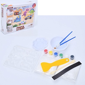 Машина CH87 набір для творчості, гипс, формочка (машинки 6 шт.), фарби, пензлик, кор., 21,5-17-5 см. - 1 - smarttoys.com.ua
