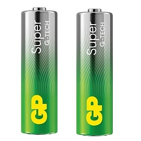 Батарейка GP SUPER ALKALINE 1.5V LR6 15A21-S2 ПВХ плівка 2 шт в упаковці - 1 - smarttoys.com.ua