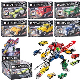 Конструктор Qman 41109 машина, від 126 дет., кор., 6в1 (робот),6 шт.(6 видів)в диспл.,23-14,5-28,5см - 1 - smarttoys.com.ua