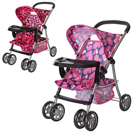 Візок 9304 BWT/ 025 для ляльки прогулянковий, поворот, кошик - 1 - smarttoys.com.ua