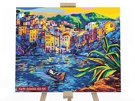 Креативна творчість "Картина за номерами на полотні" 40см*50см с.2 №5 місто біля річки - 1 - smarttoys.com.ua